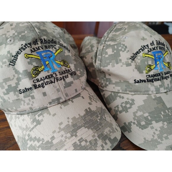 U of Rhode Island ROTC Camo Hat Cap Adjustable Hook Loop Back - Picture 3 of 6